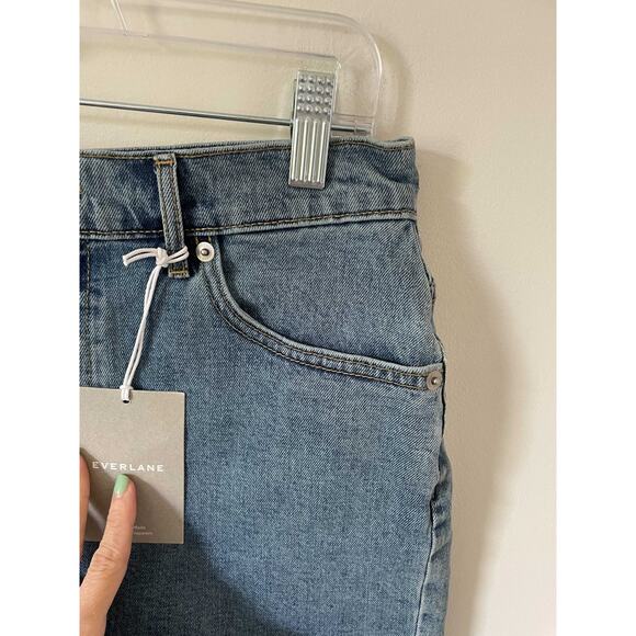 Everlane The Way-High Cut Off Raw Hem Denim Shorts Blue Size 28 NEW - Picture 7 of 10